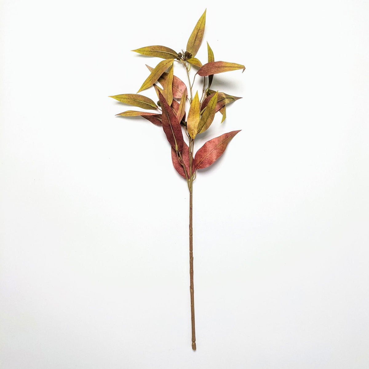 Fractalon Lifelike Autumn Eucalyptus Stem - Red & Yellow