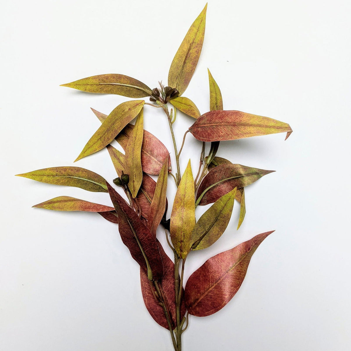 Fractalon Lifelike Autumn Eucalyptus Stem - Red & Yellow